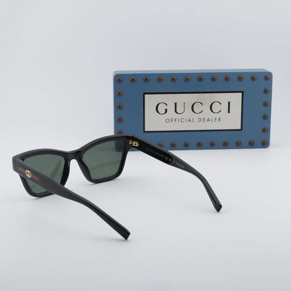 Gucci GG1982S 001 Cat Eye Sunglasses - Black\\Grey main image 4